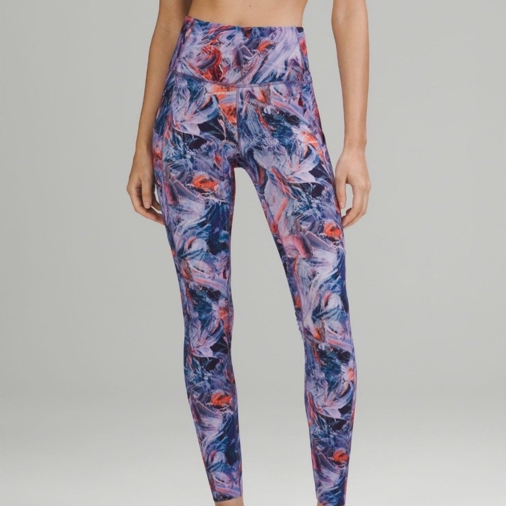Lululemon Athletica Purple and Blue Leggings High-Waisted Stretchy